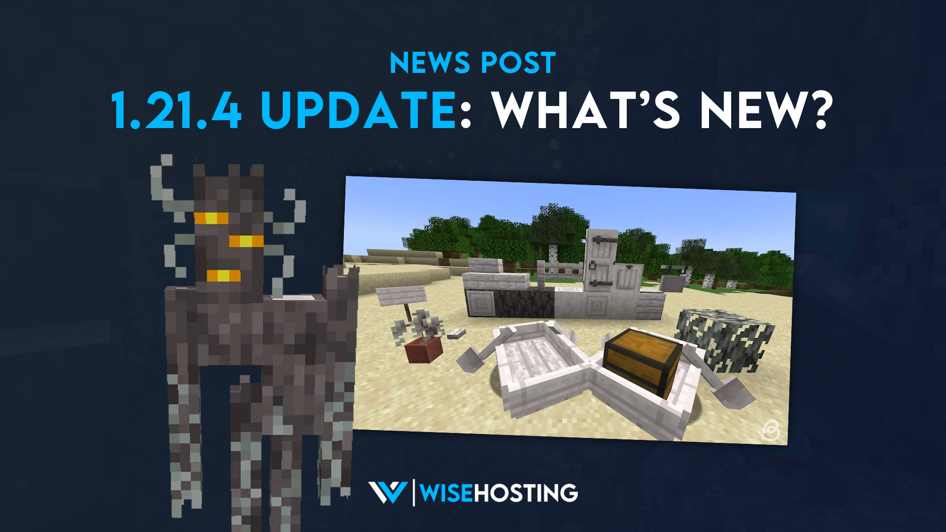 A banner image for the 1.21.4 update news post.
