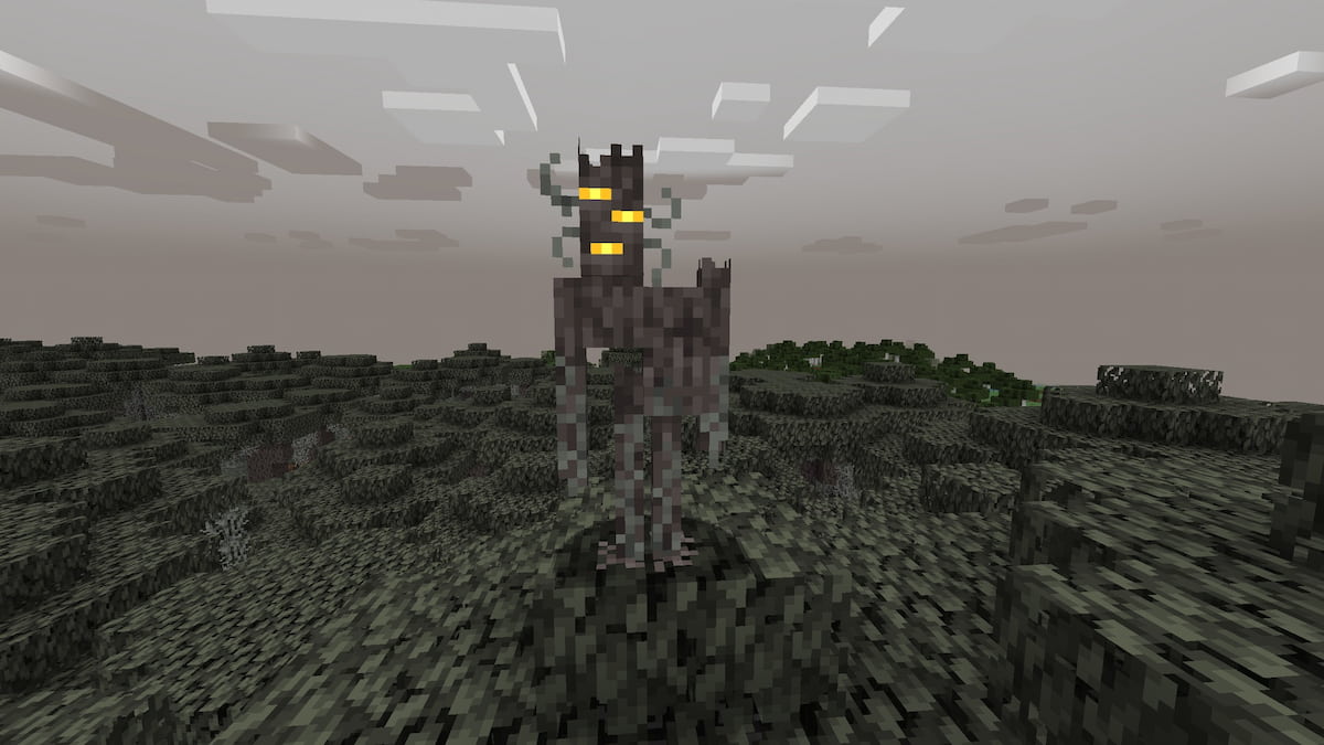 An image showcasing the Creaking Mob in the new Minecraft Update.