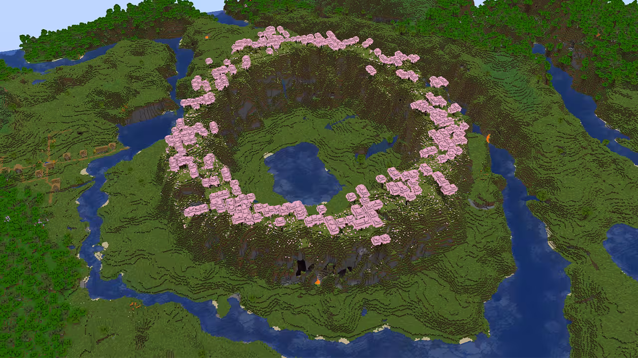 Circular Cherry Grove Crater with Trial Chamber & Villages 1.20