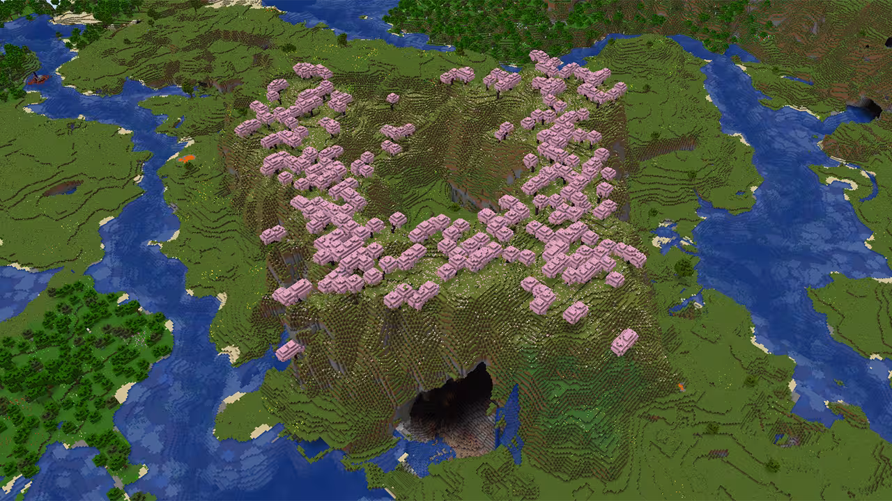 Cherry Grove Crater with Pillager Outpost 1.20