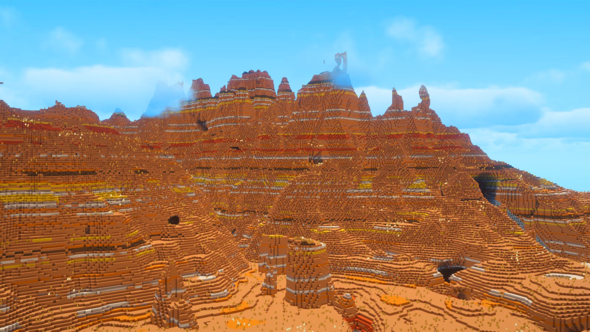 highest badlands mountain peak minecraft seed in clouds