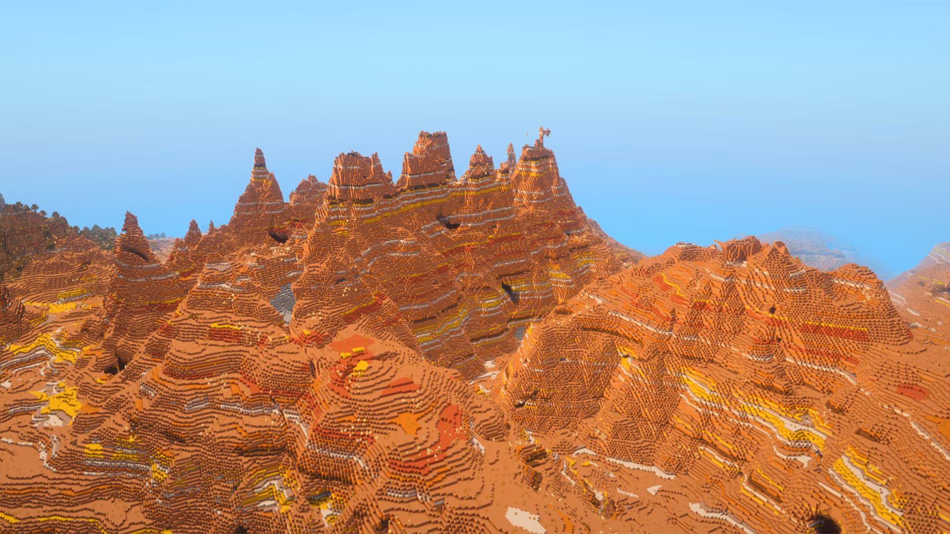 highest badlands mountain peak minecraft seed