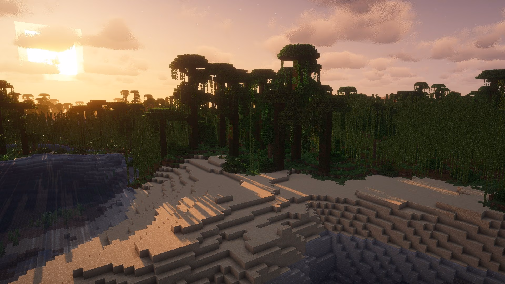 Image of a Minecraft seed with a village island