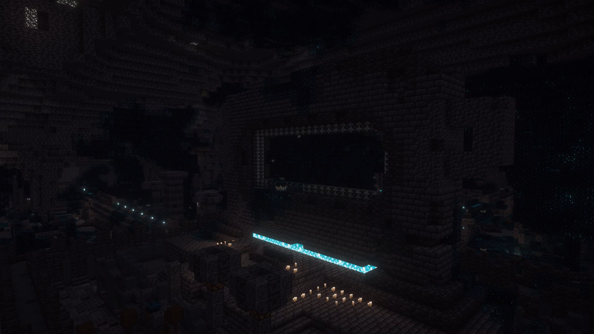 A minecraft seed with a cherry grove village in a snowy mountain